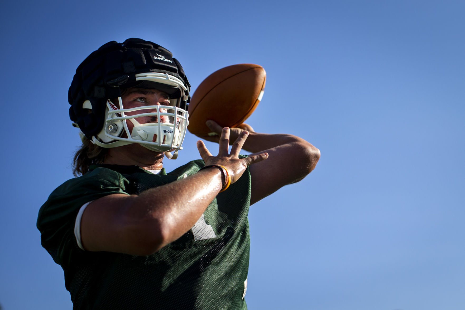 Billings Senior's first football practice